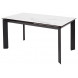 Стол CREMONA 140 HIGH GLOSS STATUARIO Белый мрамор глянцевый, керамика/ черный каркас М-City