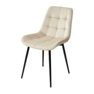 Стул ХОФМАН, цвет бежевый H06, велюр / черный каркас 4 шт./1 к М-City