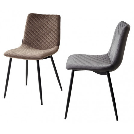 Стул TINTIN BLUVEL-38 LATTE / черный каркас М-City