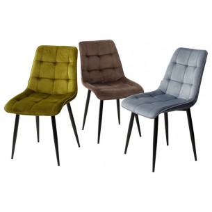 Стул CHIC BLUVEL-06 BLUE / черный каркас М-City