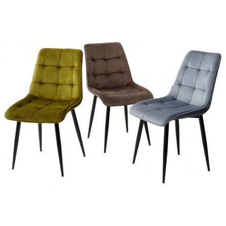 Стул CHIC BLUVEL-06 BLUE / черный каркас М-City