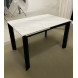 Стол CORNER 120 MATT WHITE MARBLE SINTERED STONE/ BLACK М-City