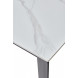 Стол CORNER 120 MATT WHITE MARBLE SINTERED STONE/ BLACK М-City