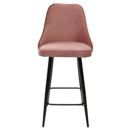 Полубарный стул NEPAL-PB РОЗОВЫЙ 15, велюр/ черный каркас (H68cm) М-City