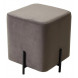 Пуф для гостиной ФЕЛИКС квадратный графит 14, велюр / черный каркас М-City
