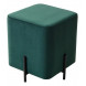 Пуф для гостиной ФЕЛИКС квадратный зеленый 19, велюр / черный каркас М-City