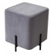 Пуф для гостиной ФЕЛИКС квадратный серый 27, велюр / черный каркас М-City Пуф для гостиной ФЕЛИКС квадратный серый 27, велюр / черный каркас М-City