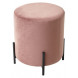 Пуф для гостиной ФЕЛИКС круглый розовый 15, велюр / черный каркас М-City Пуф для гостиной ФЕЛИКС круглый розовый 15, велюр / черный каркас М-City
