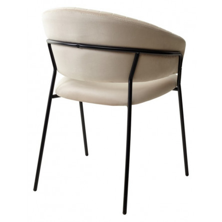 Стул ГЕММА, цвет бежевый H06, велюр / черный каркас М-City