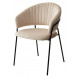 Стул ГЕММА, цвет бежевый H06, велюр / черный каркас М-City Стул ГЕММА, цвет бежевый H06, велюр / черный каркас М-City