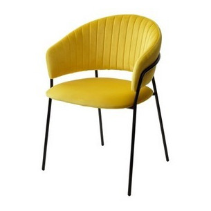 Стул ГЕММА, цвет желтый H19, велюр / черный каркас М-City