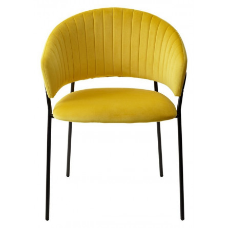 Стул ГЕММА, цвет желтый H19, велюр / черный каркас М-City