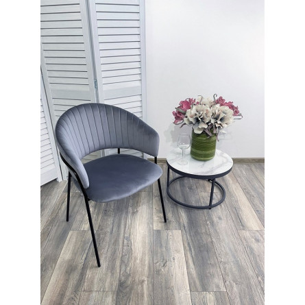 Стул ГЕММА, цвет серый H14, велюр / черный каркас М-City