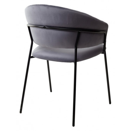 Стул ГЕММА, цвет серый H14, велюр / черный каркас М-City