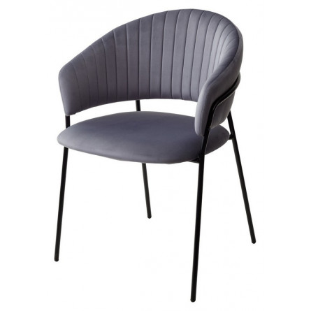 Стул ГЕММА, цвет серый H14, велюр / черный каркас М-City
