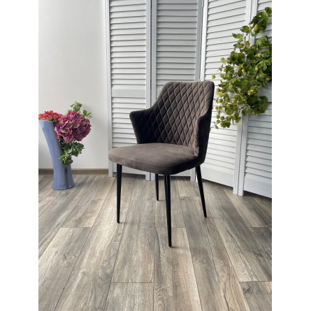 Стул HERMAN ГРАФИТ 14 велюр / черный каркас М-City