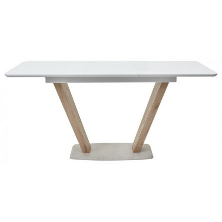 Стол Прага 120 Белый, стекло / Вяз, М-City