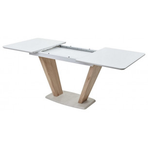 Стол Прага 120 Белый, стекло / Вяз, М-City