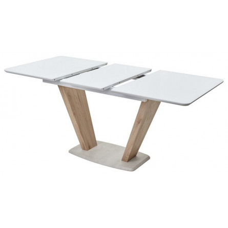 Стол Прага 120 Белый, стекло / Вяз, М-City