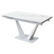 Стол Ниагара 140 Белый мрамор, стекло / белый каркас, М-City Стол Ниагара 140 Белый мрамор, стекло / белый каркас, М-City