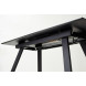 Стол Морис 140 БЕЛЫЙ МРАМОР САТИНАТ, стекло / черный, М-City Стол Морис 140 БЕЛЫЙ МРАМОР САТИНАТ, стекло / черный, М-City
