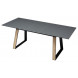 Стол Франк 160 Графит, стекло / Дуб Галифакс, черный, М-City Стол Франк 160 Графит, стекло / Дуб Галифакс, черный, М-City
