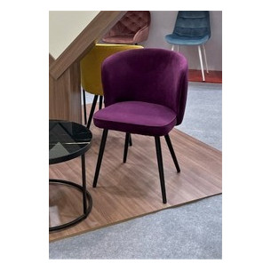 Стул Моне Teddy 640 Сливовый, велюр / черный каркас M-City