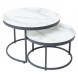 Журнальный столик Эрвин (комплект) Белый мрамор, стекло/ каркас графит, M-city Журнальный столик Эрвин (комплект) Белый мрамор, стекло/ каркас графит, M-city