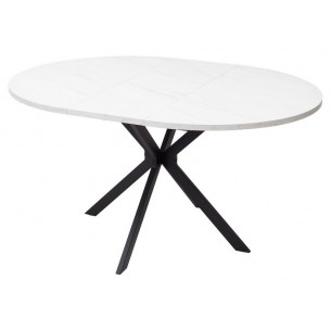 Стол ВЕГА D110 раскладной Мрамор Леванто / черный каркас М-City