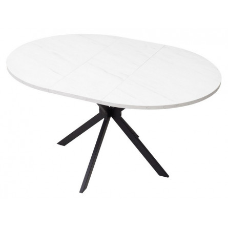 Стол ВЕГА D110 раскладной Мрамор Леванто / черный каркас М-City