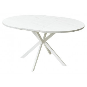 Стол ВЕГА D110 раскладной Мрамор Леванто / белый каркас М-City