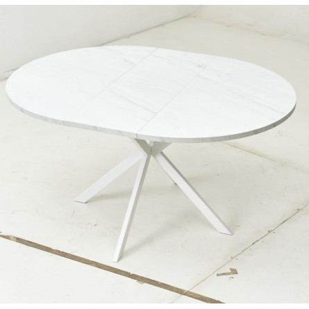 Стол ВЕГА D110 раскладной Мрамор Леванто / белый каркас М-City