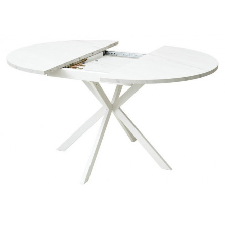 Стол ВЕГА D110 раскладной Мрамор Леванто / белый каркас М-City
