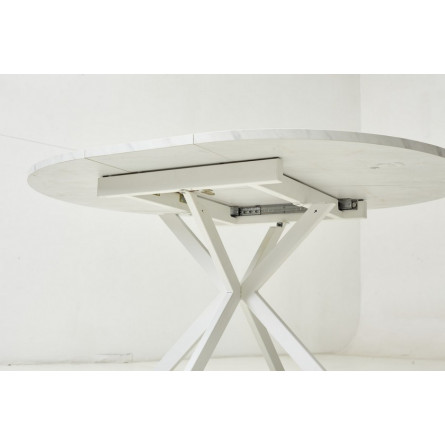 Стол ВЕГА D110 раскладной Мрамор Леванто / белый каркас М-City