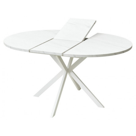 Стол ВЕГА D110 раскладной Мрамор Леванто / белый каркас М-City