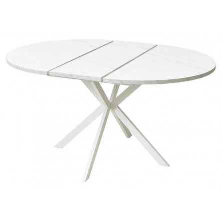 Стол ВЕГА D110 раскладной Мрамор Леванто / белый каркас М-City