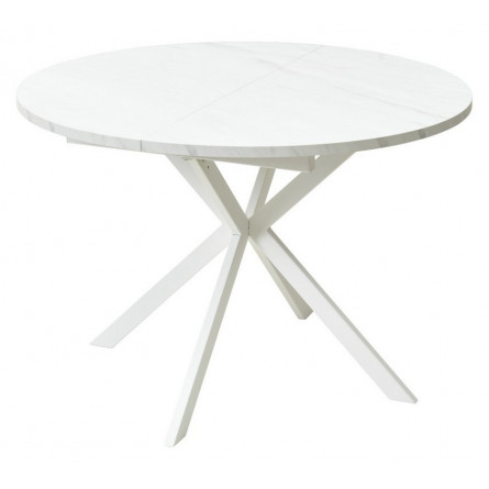 Стол ВЕГА D110 раскладной Мрамор Леванто / белый каркас М-City