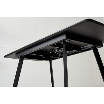 Стол АРУБА 140 ШТОРМ, стекло / ЧЕРНЫЙ М-City