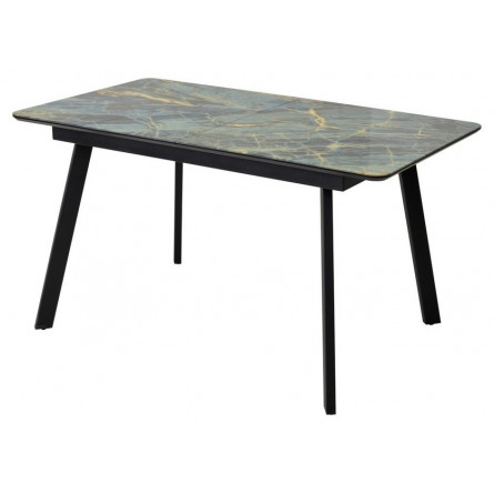 Стол АРУБА 140 ШТОРМ, стекло / ЧЕРНЫЙ М-City