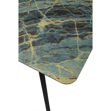 Стол АРУБА 140 ШТОРМ, стекло / ЧЕРНЫЙ М-City