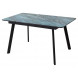 Стол АРУБА 140 АКВАМАРИН, стекло/ ЧЕРНЫЙ каркас М-City Стол АРУБА 140 АКВАМАРИН, стекло/ ЧЕРНЫЙ каркас М-City