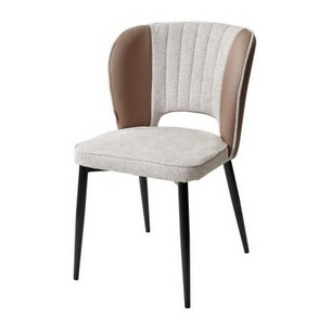 Стул HERMES WZ2042-02 светло-бежевый фактурный велюр/ HK017-31 серо-коричневый PU, М-City