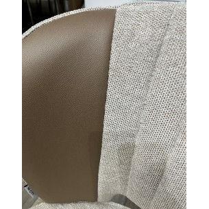 Стул HERMES WZ2042-02 светло-бежевый фактурный велюр/ HK017-31 серо-коричневый PU, М-City