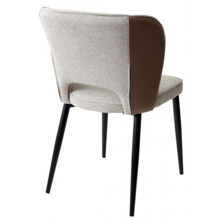 Стул HERMES WZ2042-02 светло-бежевый фактурный велюр/ HK017-31 серо-коричневый PU, М-City