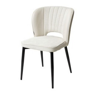 Стул HERMES WZ2042-01 молочный фактурный велюр / HK017-01 серо-белый PU, М-City