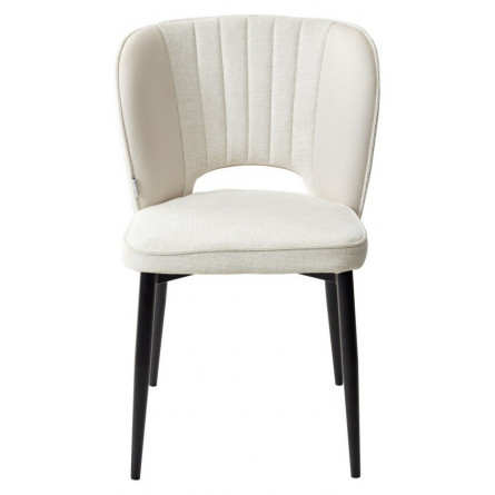 Стул HERMES WZ2042-01 молочный фактурный велюр / HK017-01 серо-белый PU, М-City