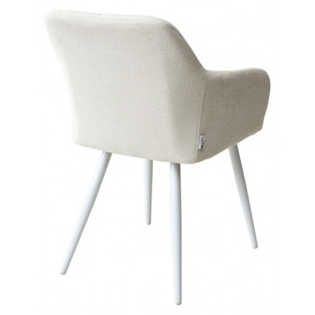 Стул BRANDY WZ2042-01 молочный фактурный велюр / белый каркас М-City