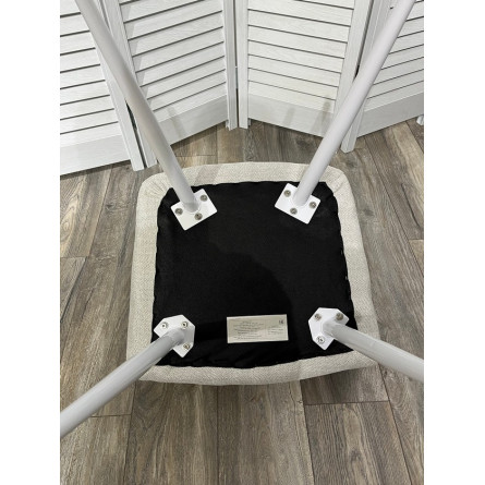 Стул BRANDY WZ2042-01 молочный фактурный велюр / белый каркас М-City