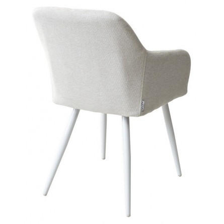 Стул BRANDY WZ2042-18 белая галька, фактурный велюр/ белый каркас М-City