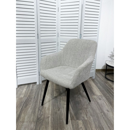 Стул BRANDY WZ2042-19 галечный серый фактурный велюр/ черный каркас М-City